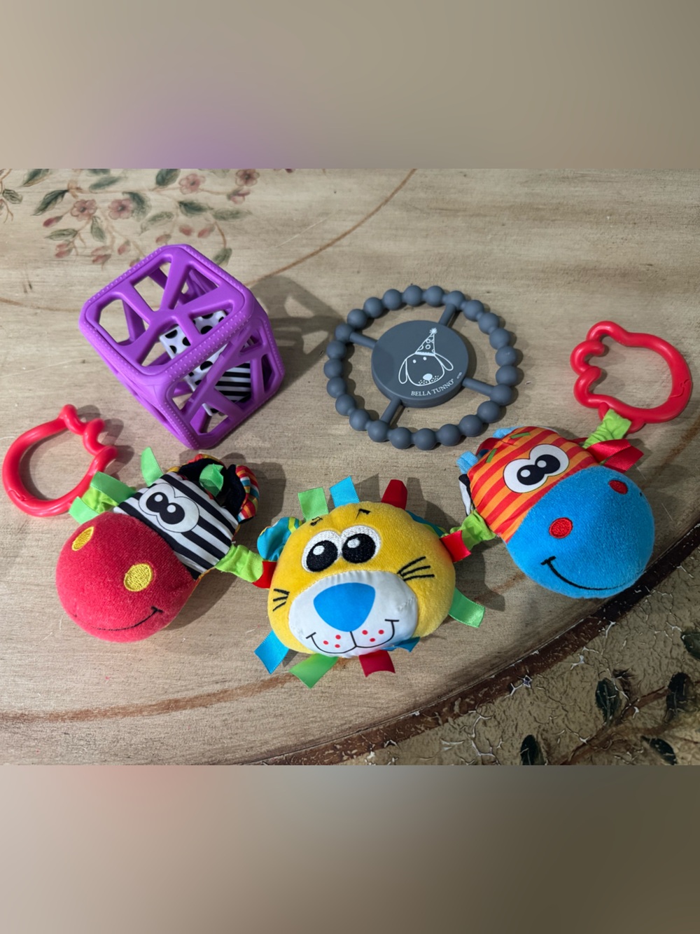 Lot of 3 high quality baby teether rattle stroller toys